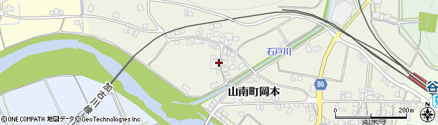 兵庫県丹波市山南町岡本周辺の地図