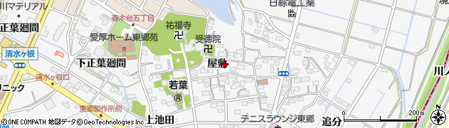 愛知県東郷町（愛知郡）春木（屋敷）周辺の地図