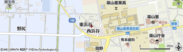 兵庫県丹波篠山市西浜谷387周辺の地図