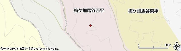 京都府京都市右京区梅ケ畑馬谷西平周辺の地図