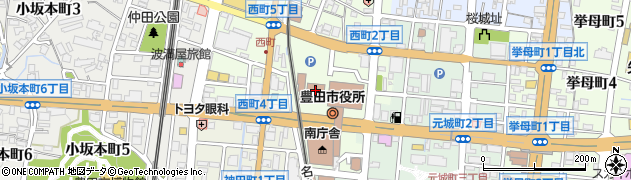 豊田市役所上下水道局　料金課周辺の地図