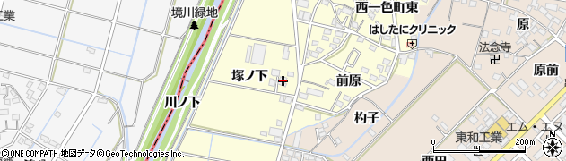 愛知県みよし市西一色町塚ノ下33周辺の地図