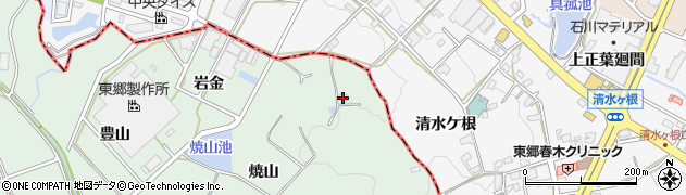 愛知県豊明市沓掛町焼山周辺の地図