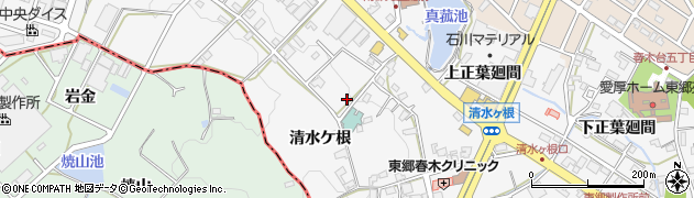 愛知県東郷町（愛知郡）春木（清水ケ根）周辺の地図