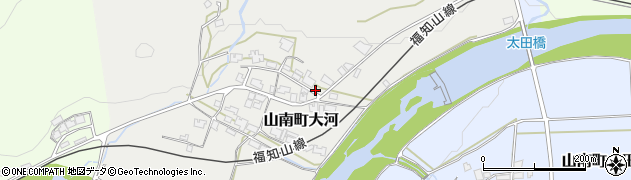 兵庫県丹波市山南町大河61周辺の地図