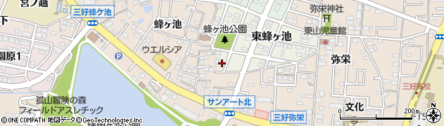 愛知県みよし市東蜂ヶ池9周辺の地図