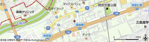 静岡県田方郡函南町間宮439周辺の地図