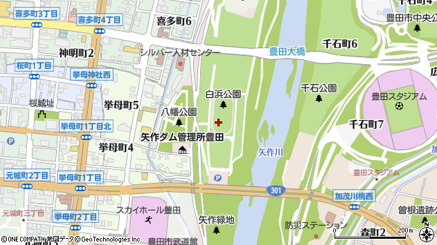 〒471-0022 愛知県豊田市白浜町の地図