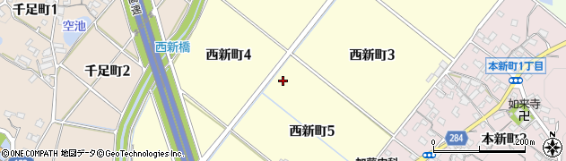 愛知県豊田市西新町周辺の地図