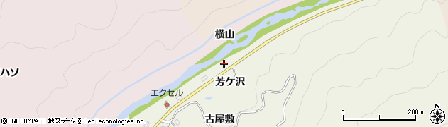 愛知県豊田市石楠町（芳ケ沢）周辺の地図