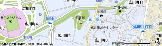 愛知県豊田市広川町周辺の地図