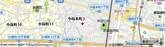 愛知県豊田市小坂本町3丁目91周辺の地図