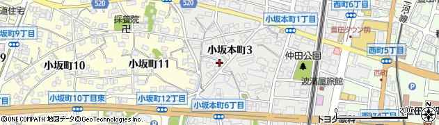 愛知県豊田市小坂本町3丁目98周辺の地図