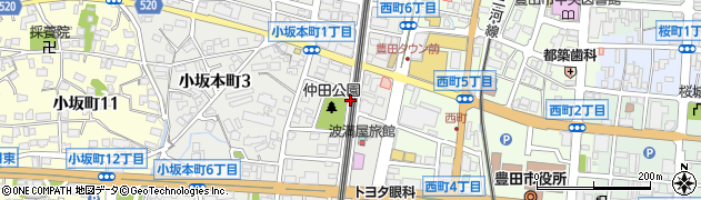 愛知県豊田市小坂本町4丁目周辺の地図
