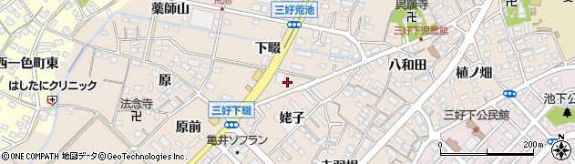 愛知県みよし市三好町（下畷）周辺の地図