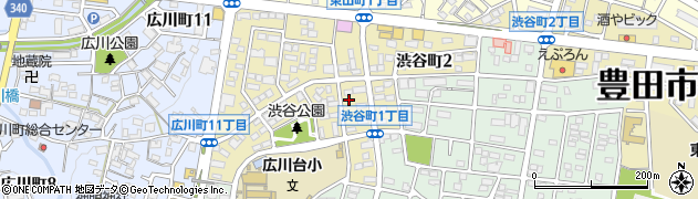 愛知県豊田市渋谷町周辺の地図