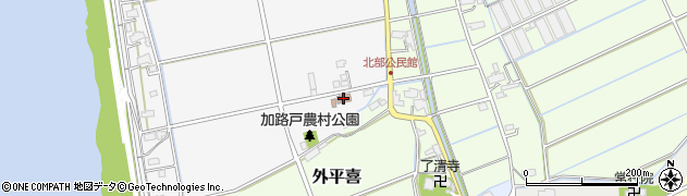 木曽岬町役場　北部公民館周辺の地図