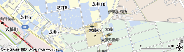 弥富市立大藤小学校周辺の地図