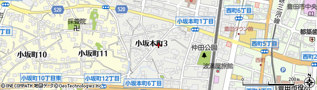 愛知県豊田市小坂本町3丁目73周辺の地図
