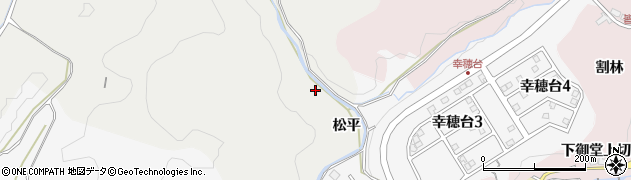 愛知県豊田市矢並町（松平）周辺の地図