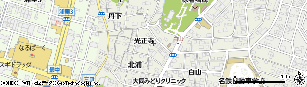 愛知県名古屋市緑区鳴海町光正寺周辺の地図