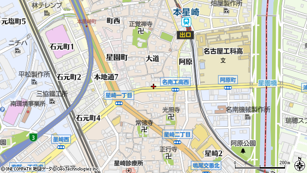 〒457-0061 愛知県名古屋市南区星崎町殿海道の地図