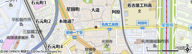 愛知県名古屋市南区星崎町殿海道周辺の地図