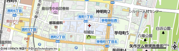 愛知県豊田市桜町周辺の地図