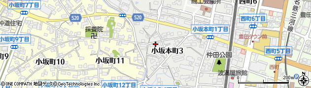 愛知県豊田市小坂本町3丁目39周辺の地図