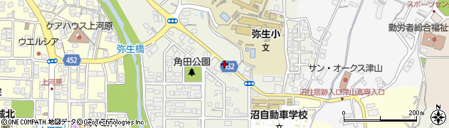 岡山県津山市大田周辺の地図