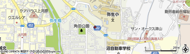岡山県津山市大田周辺の地図