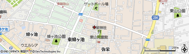 愛知県みよし市三好町（弥栄）周辺の地図