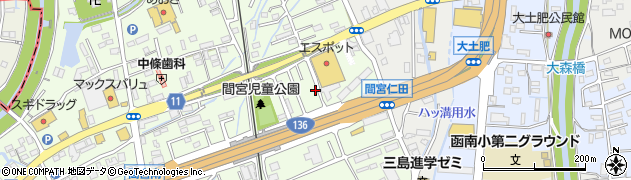 静岡県田方郡函南町間宮769周辺の地図