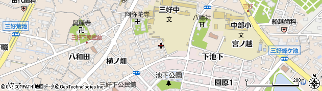 愛知県みよし市三好町（宮ノ越）周辺の地図