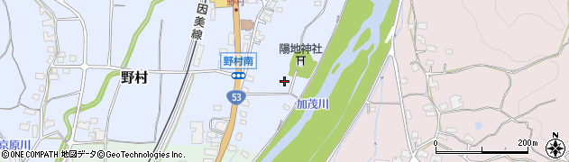 岡山県津山市野村周辺の地図