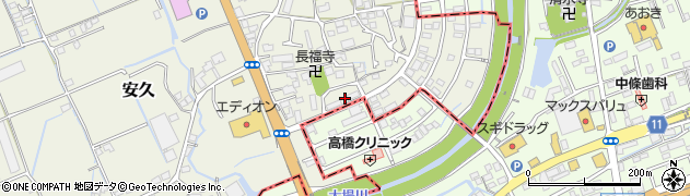 静岡県三島市安久651周辺の地図