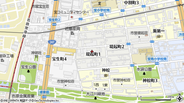 〒457-0825 愛知県名古屋市南区堤起町の地図