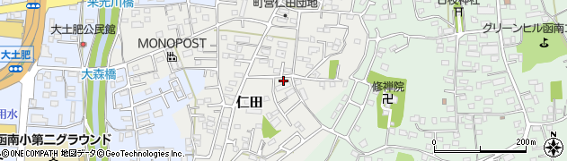 静岡県田方郡函南町仁田684周辺の地図