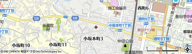 愛知県豊田市小坂本町3丁目12周辺の地図