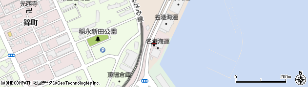 愛知県名古屋市港区稲永新田か周辺の地図