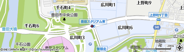 豊田スタジアム東周辺の地図