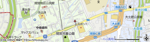 静岡県田方郡函南町間宮794周辺の地図