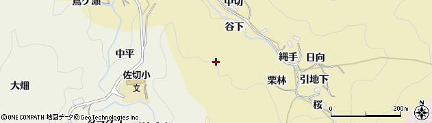 愛知県豊田市上佐切町谷下周辺の地図