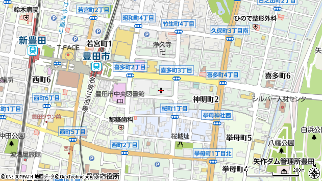 〒471-0028 愛知県豊田市神明町の地図