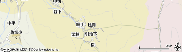 愛知県豊田市上佐切町（日向）周辺の地図