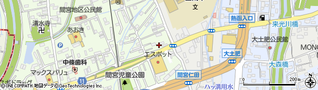 静岡県田方郡函南町間宮793周辺の地図