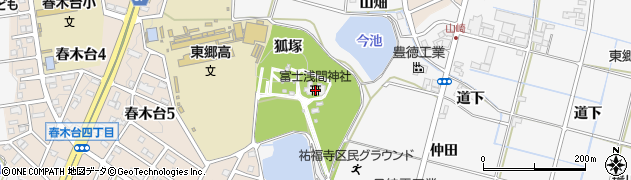 富士浅間神社周辺の地図