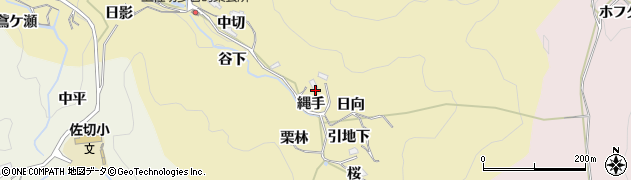 愛知県豊田市上佐切町（縄手）周辺の地図