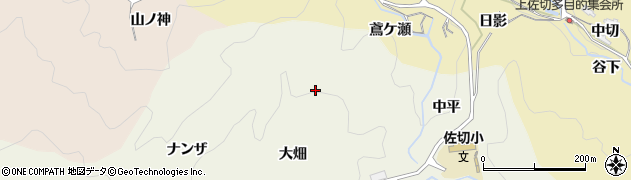 愛知県豊田市上脇町（大畑）周辺の地図