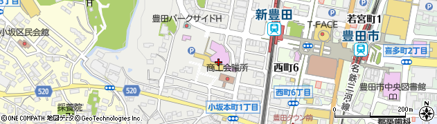 豊田産業文化センター　小ホール周辺の地図